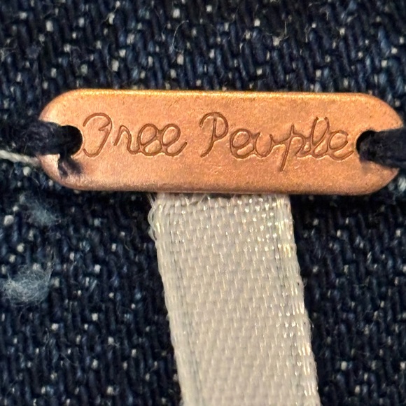 Free People Neapolitan Dreams Indigo Lace Up Denim Tunic Mini Dress‎ Size S - Picture 10 of 10